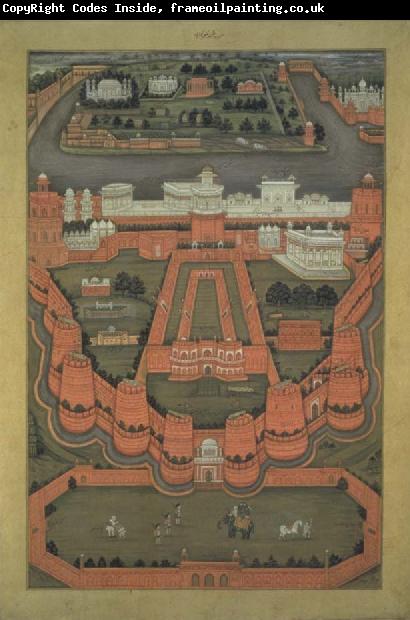 unknow artist Red Fort at Agra